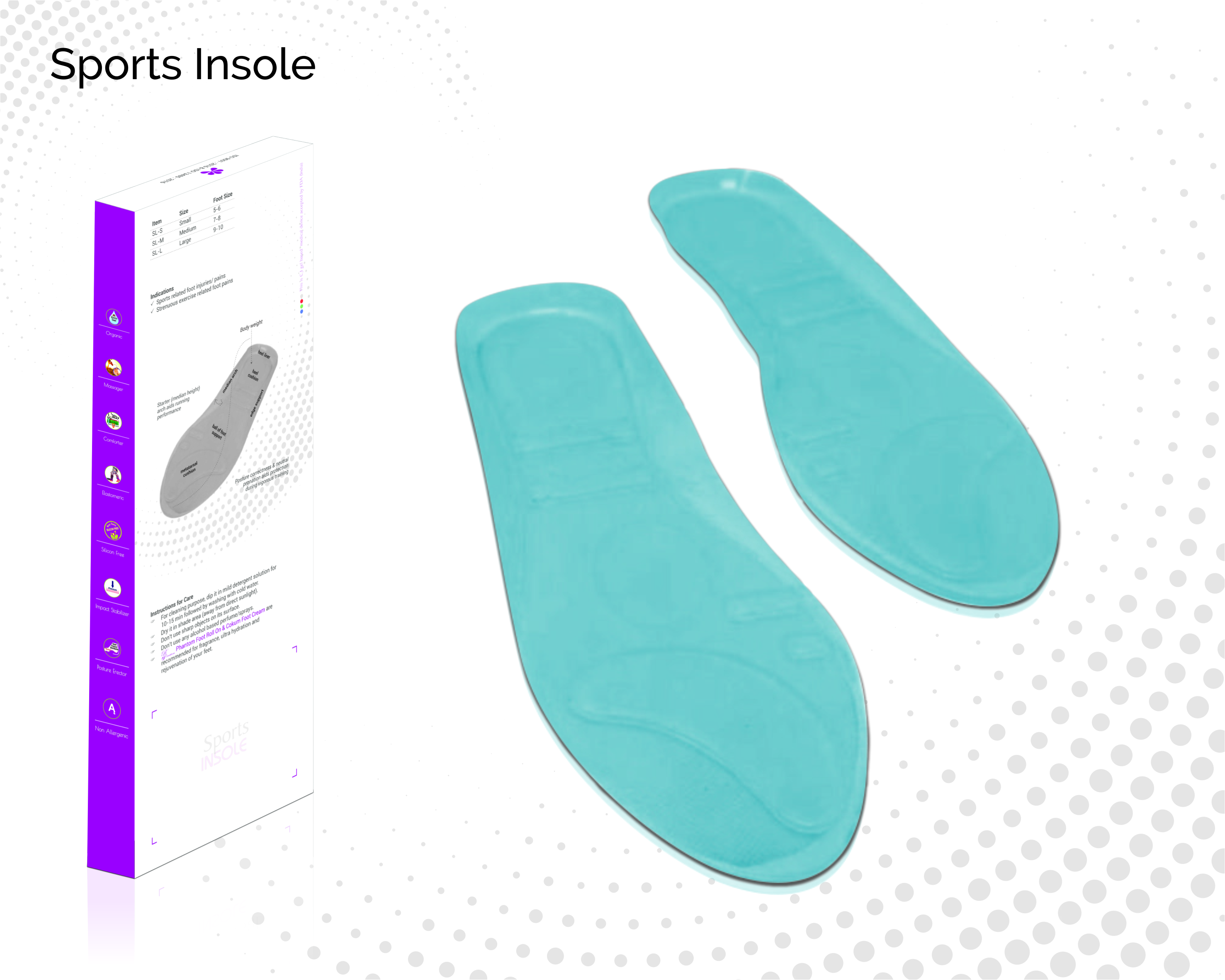 Medigel® Sports Insole (Small, Medium, Large)