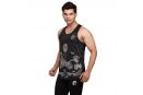 omtex Muscle Tanks For Men - Black Printed