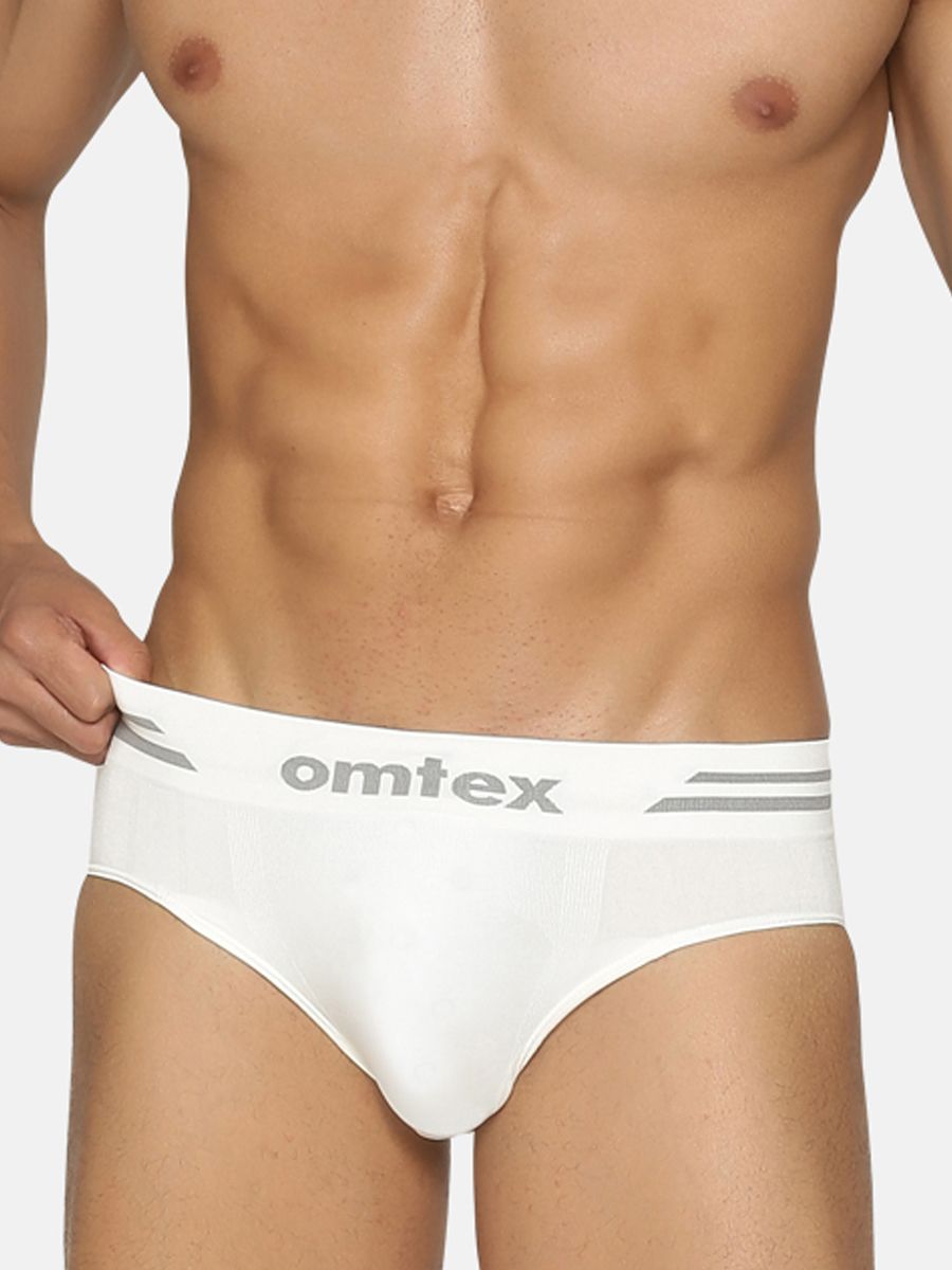 Omtex Sports Brief Seamless Supporter White