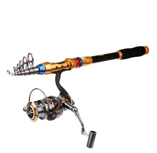 Telescopic Carbon Fishing Rod Set, Size: 5-15 Feet (Length)